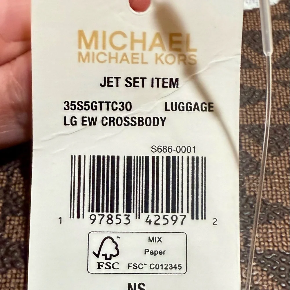 Jet Set Large Polka Dot Signature Logo Michael Kors Crossbody Bag - Picture 9 of 9